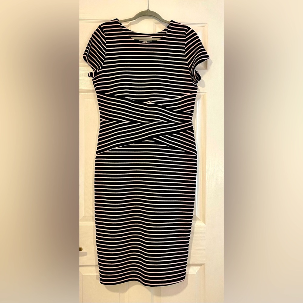 Black and Cream Striped Dress